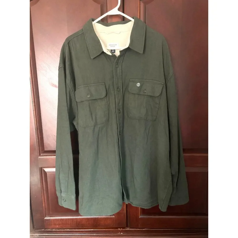 American Eagle -Minimal Cabincore Heavy Duty Soft Thick Brushed Flannel-XXL